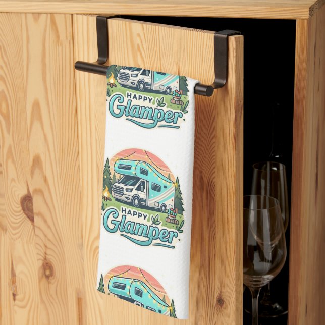 Happy Glamper Kitchen Towel - Glamping Essentials (Thirds Fold)
