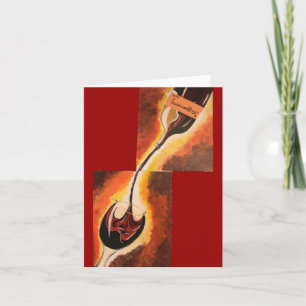 Happy Glass, Small,  4" x 5.6" Card