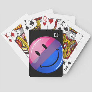 Happy Glossy Bisexuality Pride Flag Playing Cards