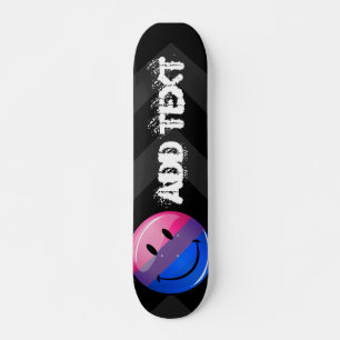 Happy Glossy Bisexuality Pride Flag Skateboard