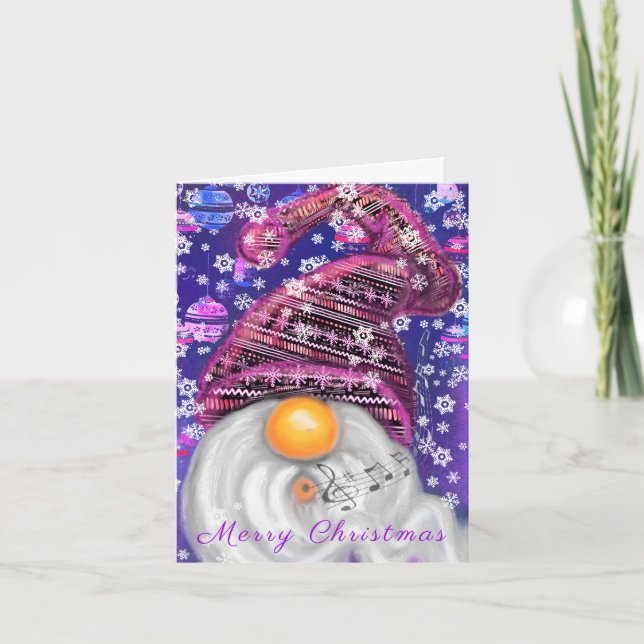 Happy Gnome Christmas Card (Front)