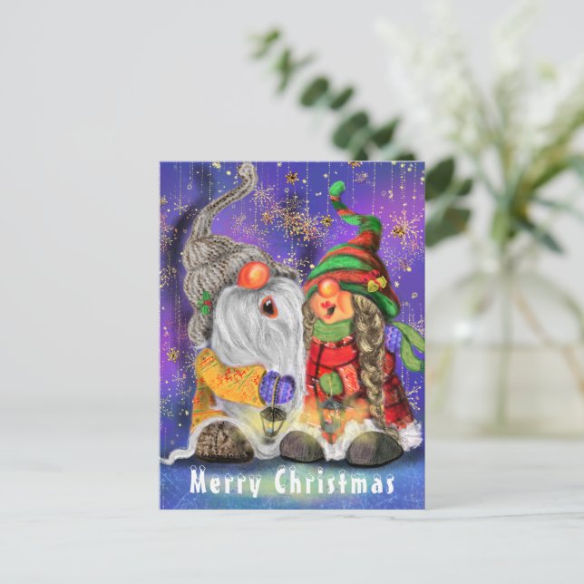Happy Gnome Christmas Card (Standing Front)