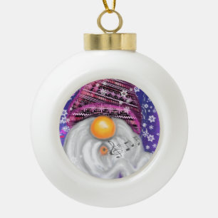 Happy Gnome Christmas Ornament