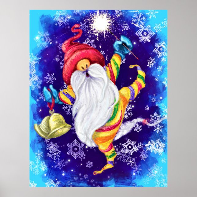 Happy Gnome Christmas Poster (Front)