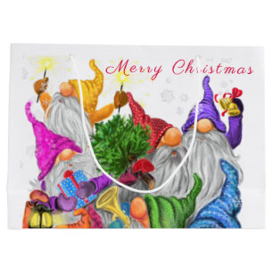 Happy Gnomes Christmas Gift Bag