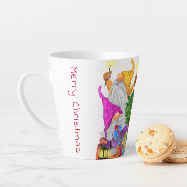 Happy Gnomes Christmas Latte Mug (In Situ)