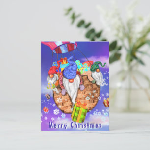 Happy Gnomes Gives Gifts Christmas Card