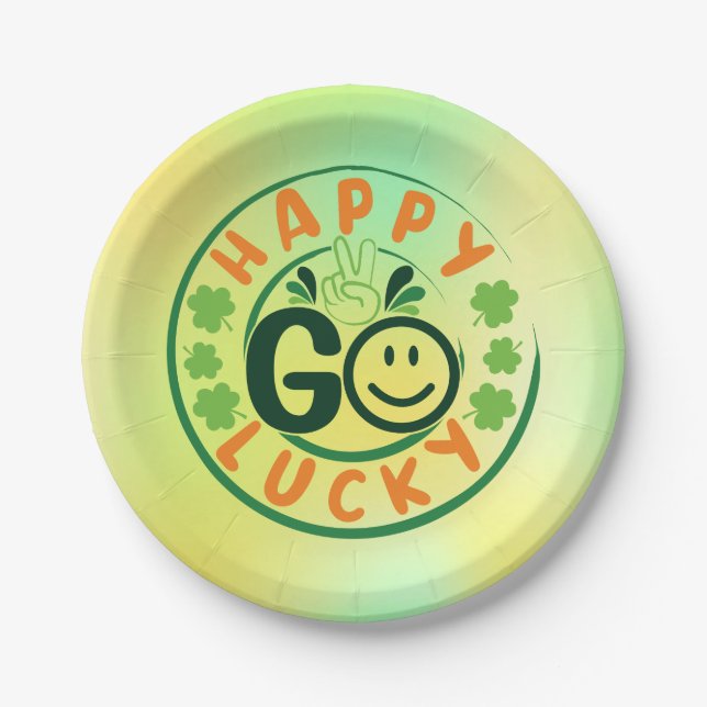 Happy Go Lucky-52904 Paper Plate (Front)