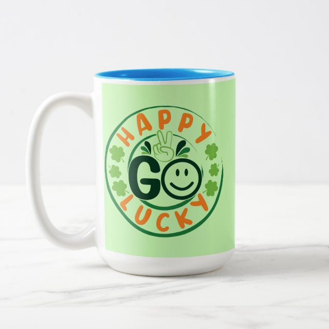 Happy Go Lucky-52904 Two-Tone Coffee Mug (Left)