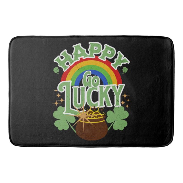 Happy Go Lucky Bath Mat (Front)