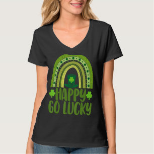 Happy Go Lucky Men St Patrick's Day Rainbow Love T-Shirt