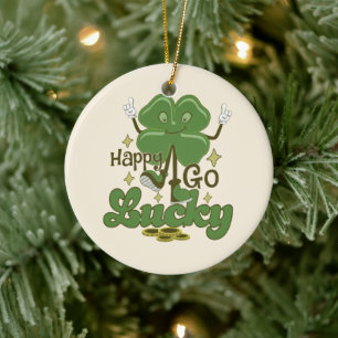Happy Go Lucky St. Patrick's Day Ceramic Tree Decoration