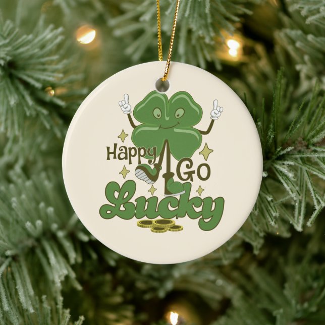 Happy Go Lucky St. Patrick's Day Ceramic Tree Decoration (Tree)