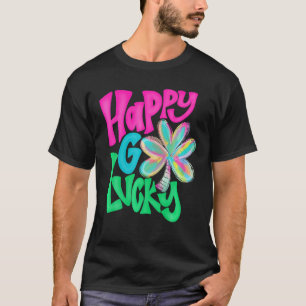 Happy Go Lucky St Patrick's Day Colour Shamrock Ir T-Shirt