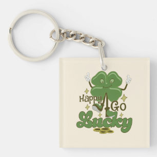 Happy Go Lucky St. Patrick's Day Key Ring