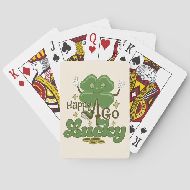 Happy Go Lucky St. Patrick's Day Playing Cards (Back)