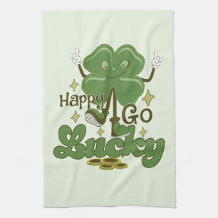 Happy Go Lucky St. Patrick's Tea Towel