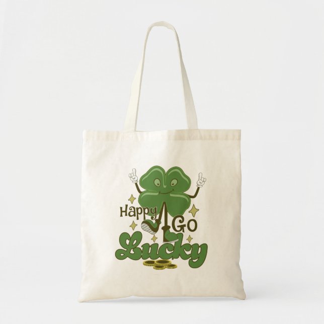 Happy Go Lucky St. Patrick's Tote Bag (Front)