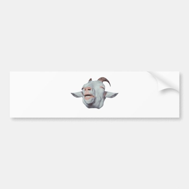 Happy Goat is Faded Bumper Sticker (Front)