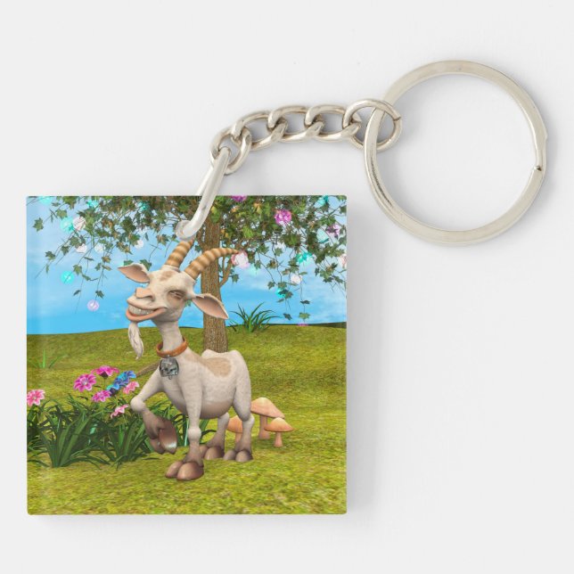 Happy Goat Key Ring (Back)
