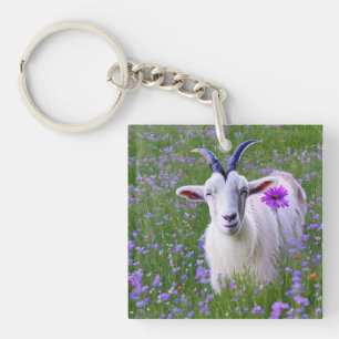 Happy Goat Key Ring