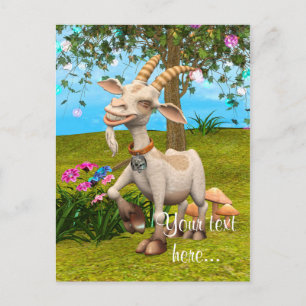 Happy Goat Postcard
