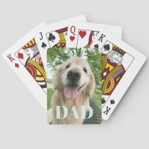 Happy Golden Retriever Dog Father's Day Playing Cards