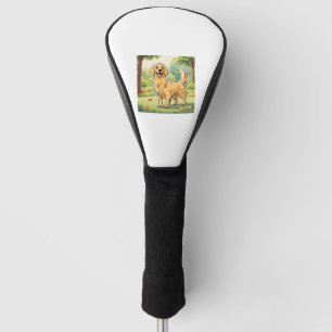 Happy Golden Retriever   Golf Head Cover