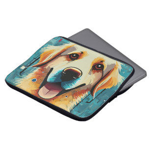 Happy Golden Retriever Laptop Sleeve