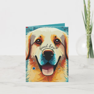 Happy Golden Retriever Note Card