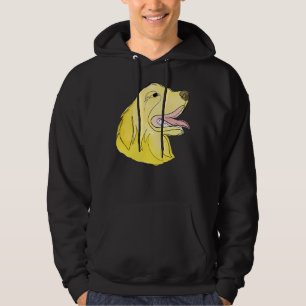 Happy Golden Retriever One Line Hoodie