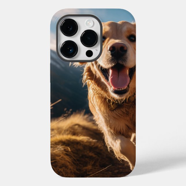 Happy Golden Retriever Running  Case-Mate iPhone Case (Back)