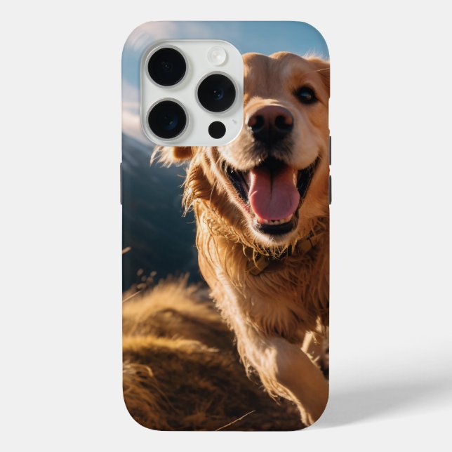 Happy Golden Retriever Running  Case-Mate iPhone Case (Back)