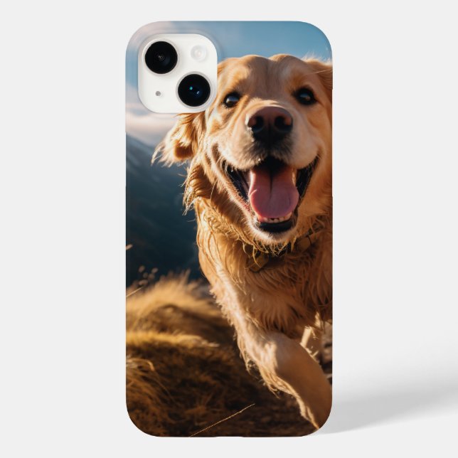 Happy Golden Retriever Running  Case-Mate iPhone Case (Back)