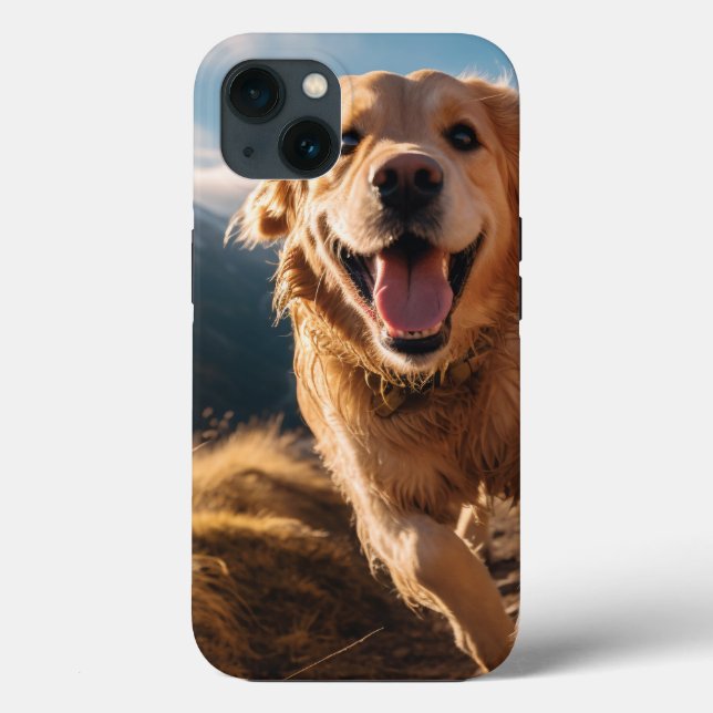 Happy Golden Retriever Running  Case-Mate iPhone Case (Back)
