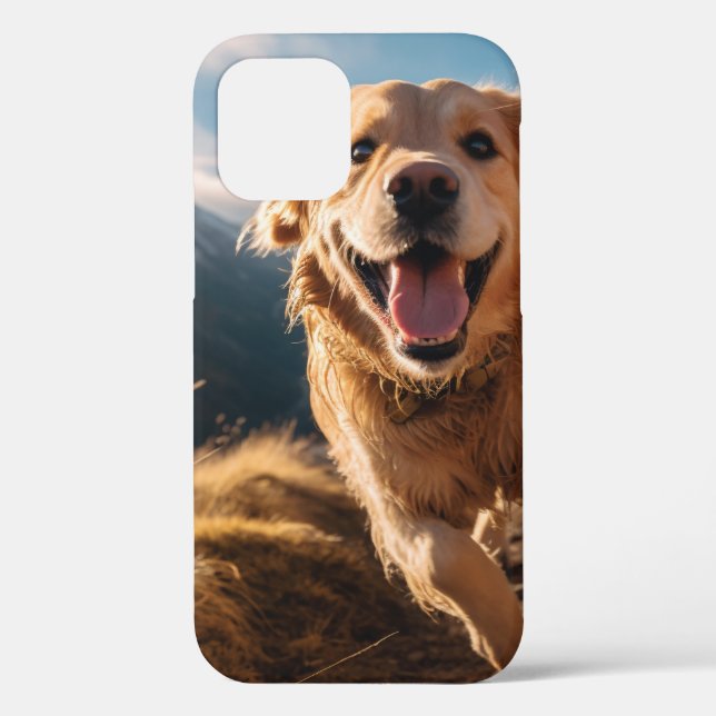 Happy Golden Retriever Running  Case-Mate iPhone Case (Back)
