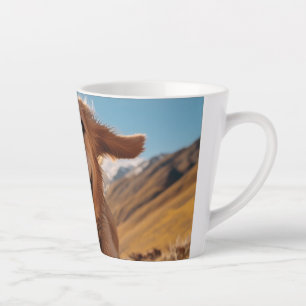 Happy Golden Retriever Running Latte Mug