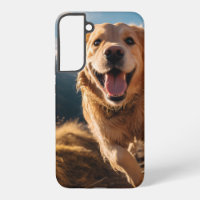 Happy Golden Retriever Running