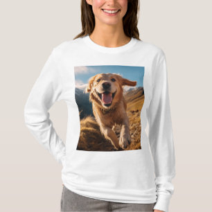 Happy Golden Retriever Running T-Shirt