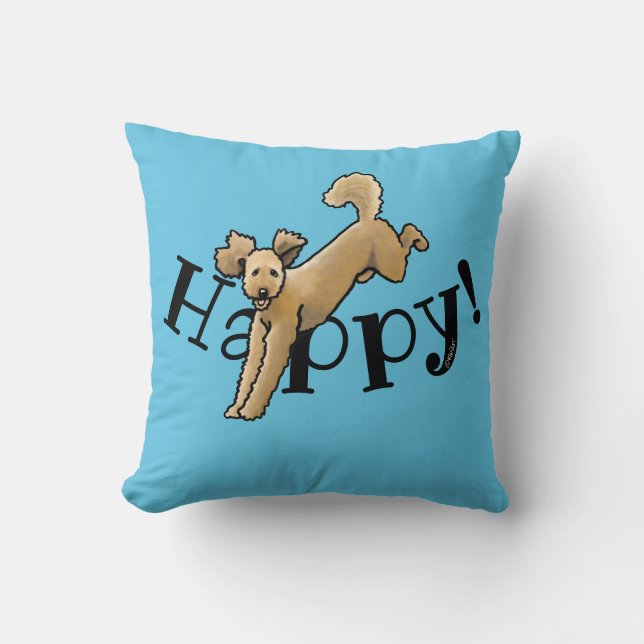 Happy Goldendoodle Cushion (Front)