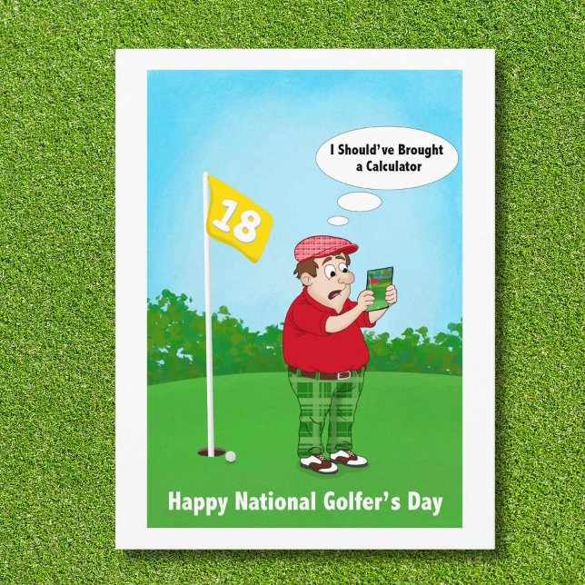 Happy Golfers Day Humor April 10 Postcard (Creator Uploaded)