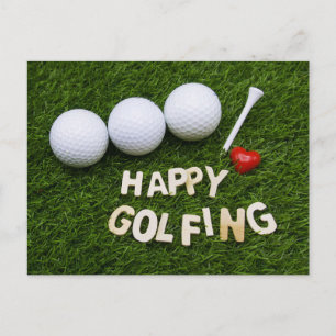 Happy Golfing Postcard