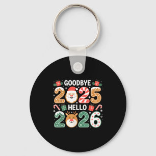 Happy Goodbye 2025 Hello 2026 Festive New Year Loo Key Ring