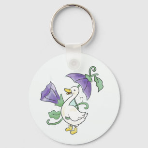 Happy Goose in Rain-boots! Key Ring
