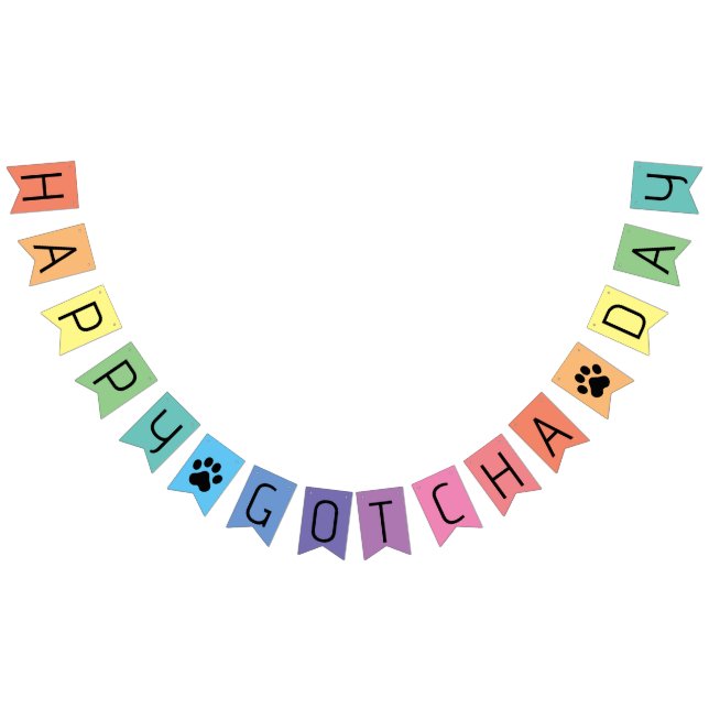 “Happy Gotcha Day” Dog Adoption Celebration Bunting (All)