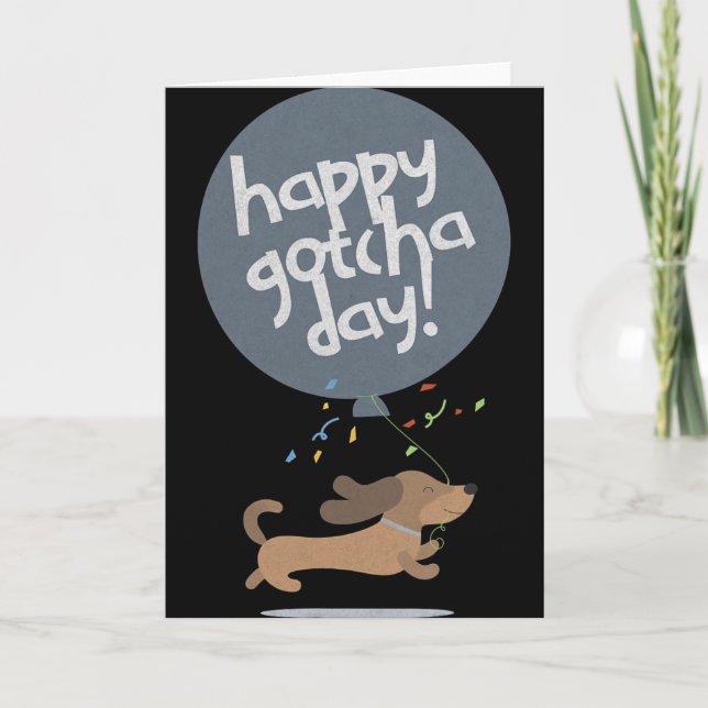 Happy Gotcha Day Dog New Puppy Adoption Birthday C Card (Front)