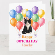 Happy Gotcha day Tuxedo Cat Pet