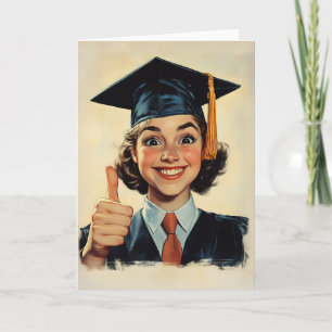 Happy Graduate Giving a Thumbs-Up  Invitation