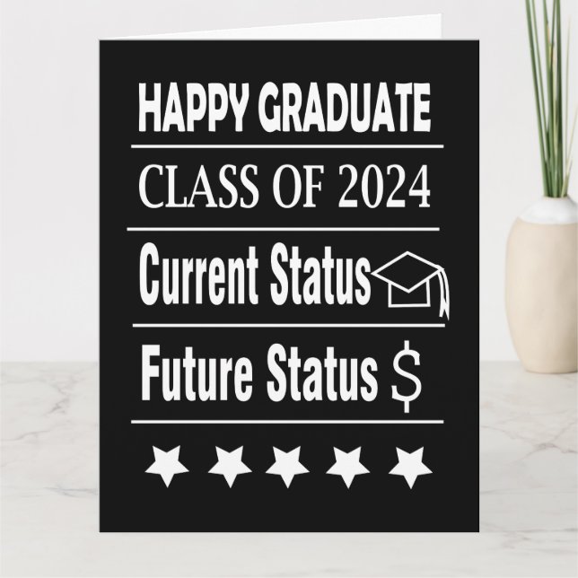 Happy Graduate Graduation Greeting Card (Front)