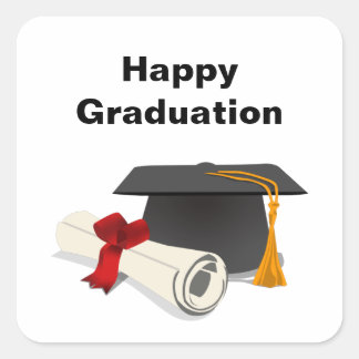 Happy Graduation Square Sticker